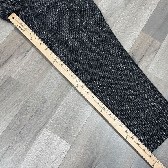 J.Crew Martie Herringbone Tweed Wool Sequin Crop Pants Trousers Black 10 - Picture 13 of 15